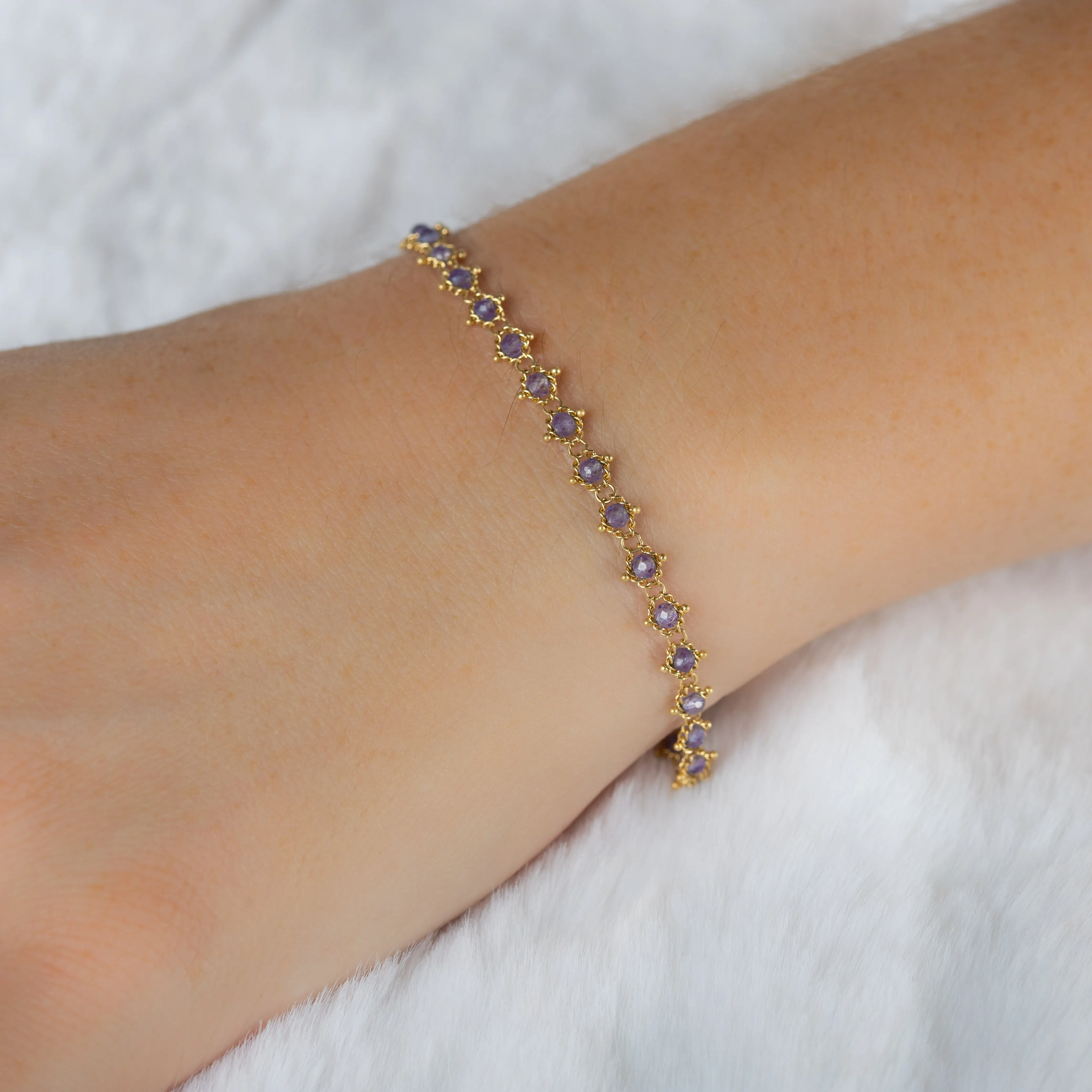 Textile Bracelet in Tanzanite