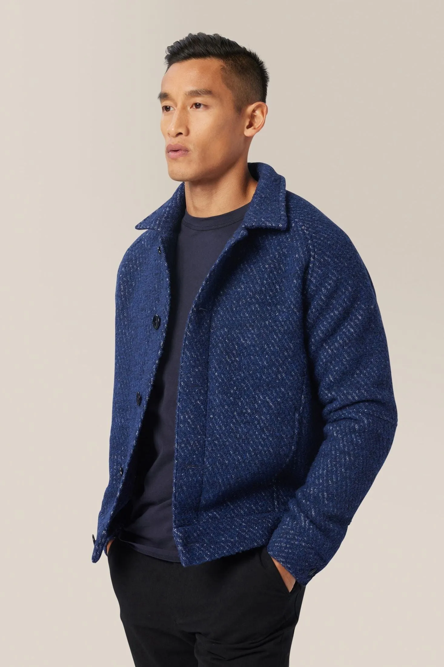 Textured Shirt Jacket | Recycled Polyester