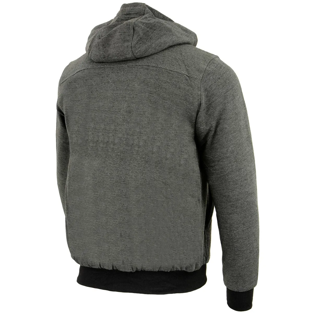 The Bikers Zone BZ2813 Men's Grey Ultimate Grey Heated Hoodie with 12V