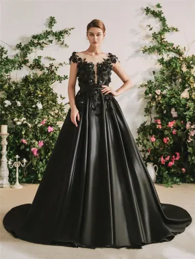 The Rare Black Rose Wedding Dress