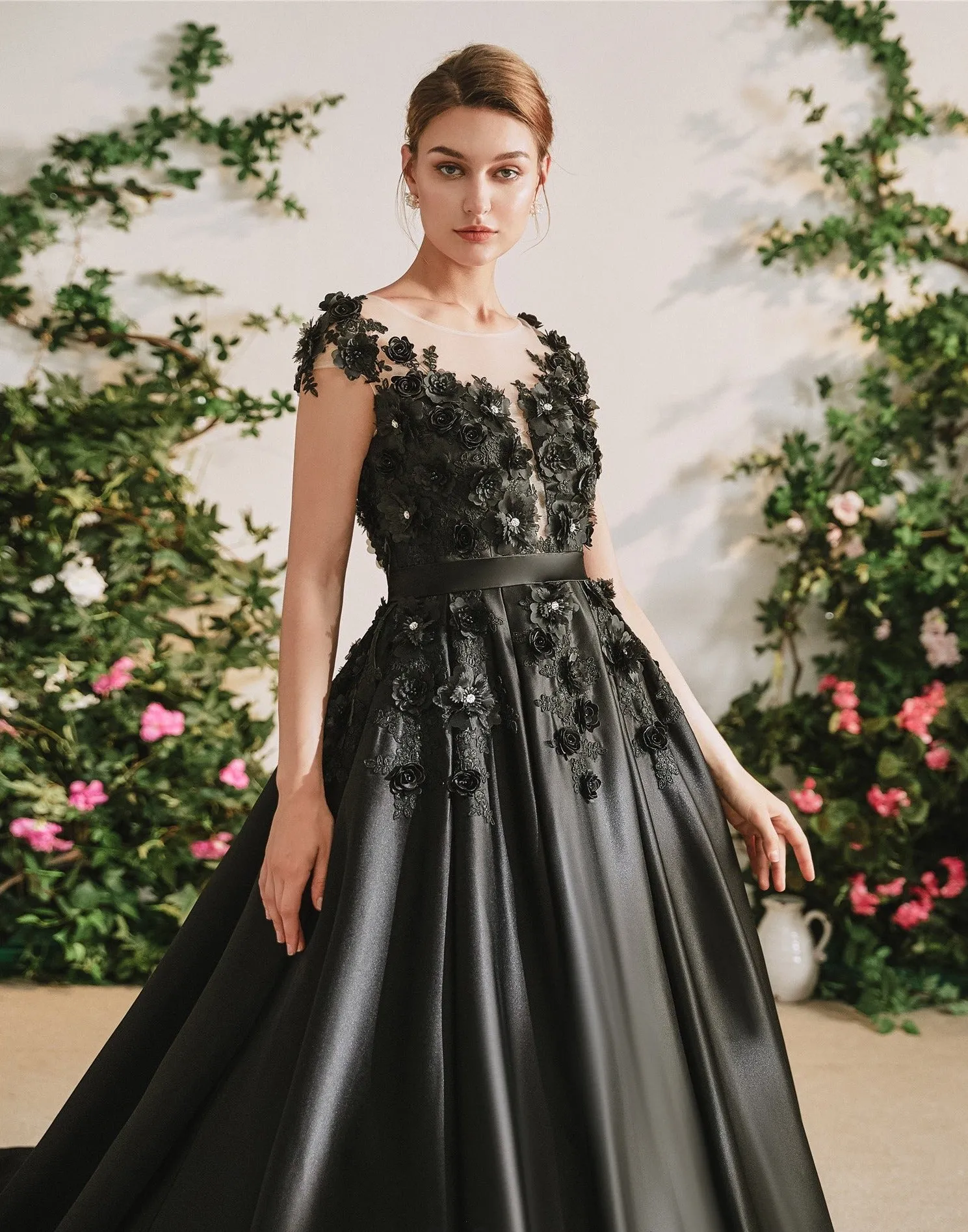 The Rare Black Rose Wedding Dress