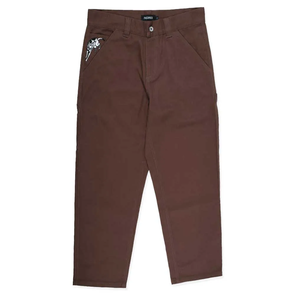 THEORIES PIANO TRAP TWILL CARPENTER PANTS DARK BROWN