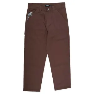 THEORIES PIANO TRAP TWILL CARPENTER PANTS DARK BROWN