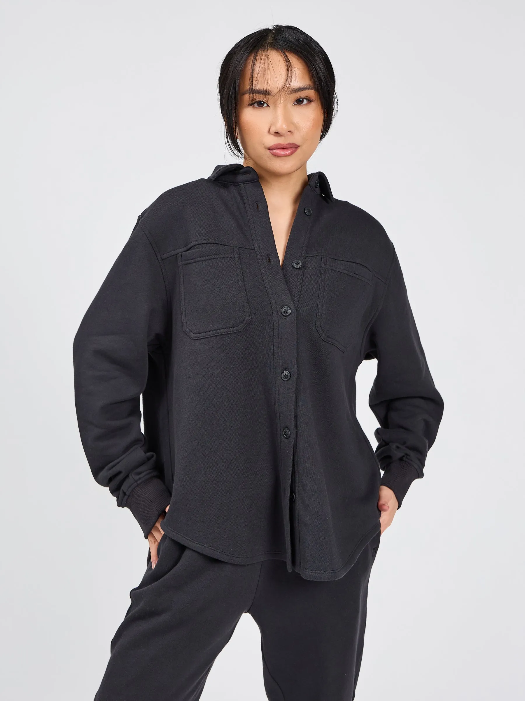 Threads Shacket - Onyx Black