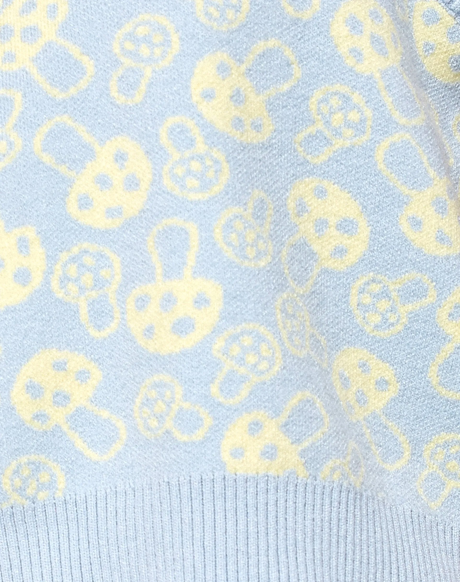 Tody Sweater Vest in Baby Shroom Blue and Yellow