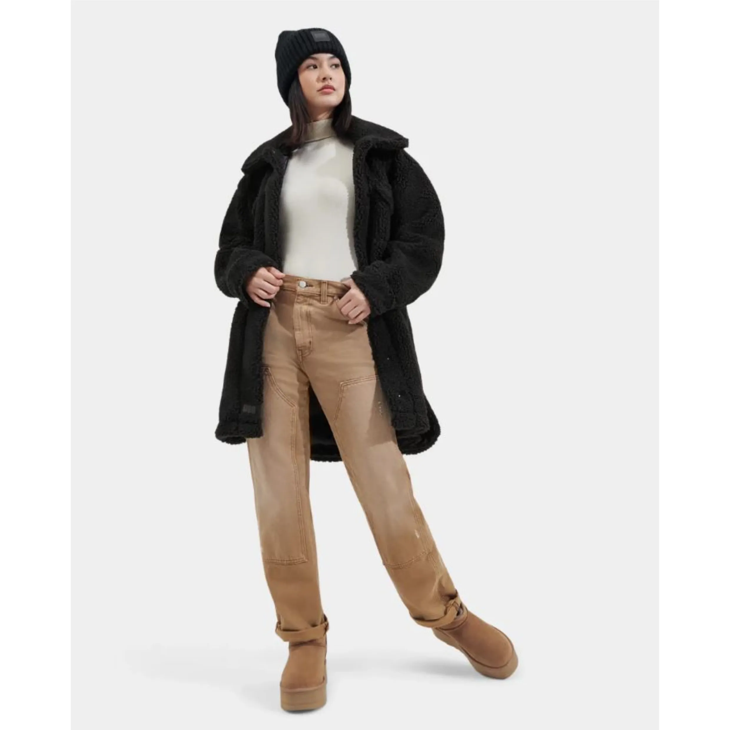 UGG Frankie Uggfluff Jacket In Black 4453