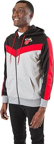 Ultra Game NBA Official Men’s Contrast Back Cut Full Zip Hoodie Sweatshirt - Unisex, Portland Trail Blazers, Team Color|Portland Trail Blazers