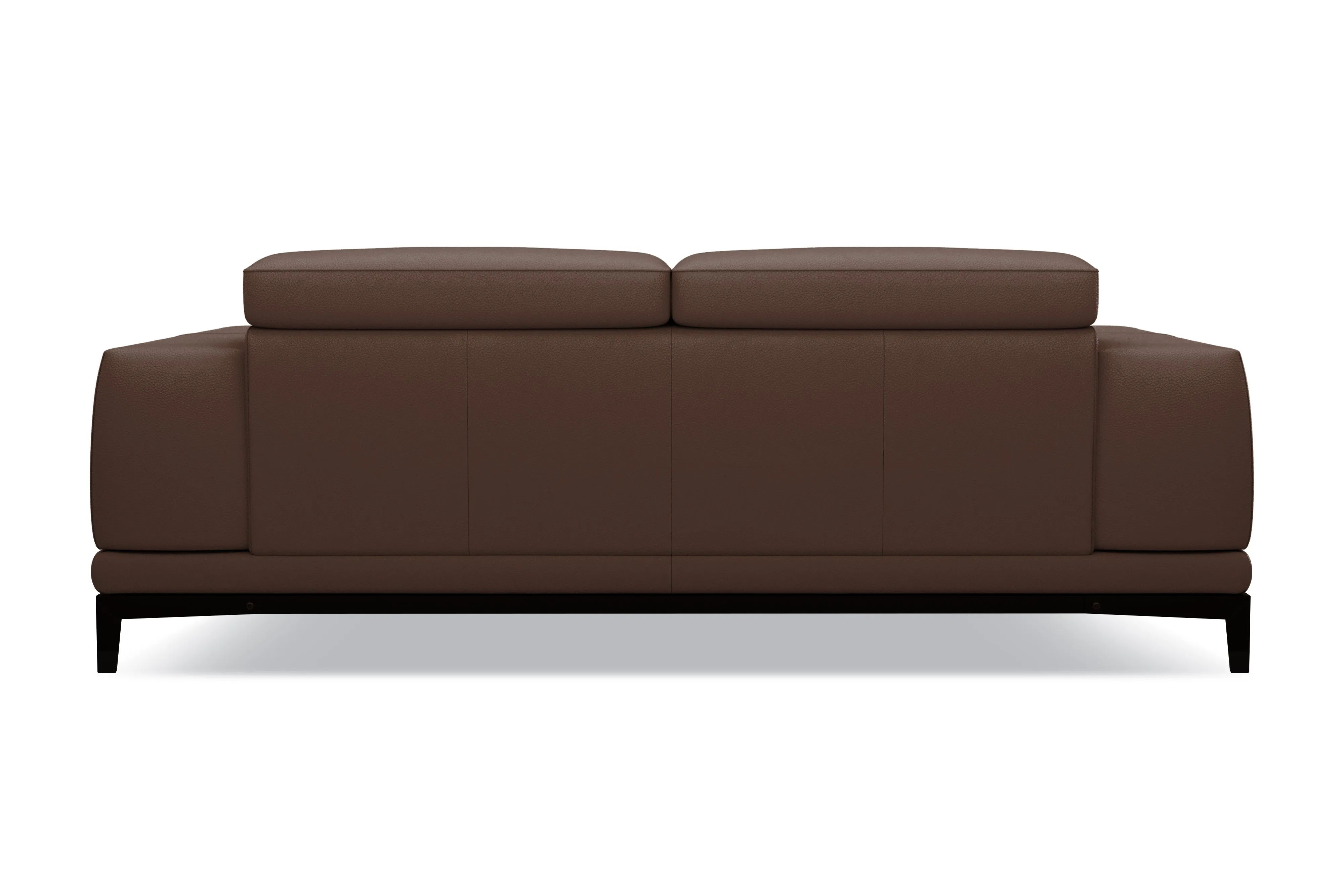 Valencia Valletta Top Grain Leather Loveseat Sofa, Dark Brown