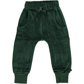 Velour Baggy Pant: Hunter Green