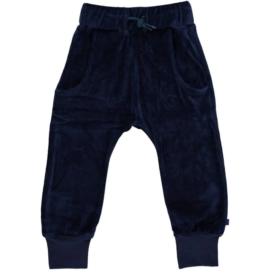 Velour Baggy Pant: Medieval Blue