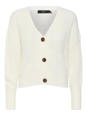 Vmlea Ls V-neck Cuff Cardigan Noos - Off-white