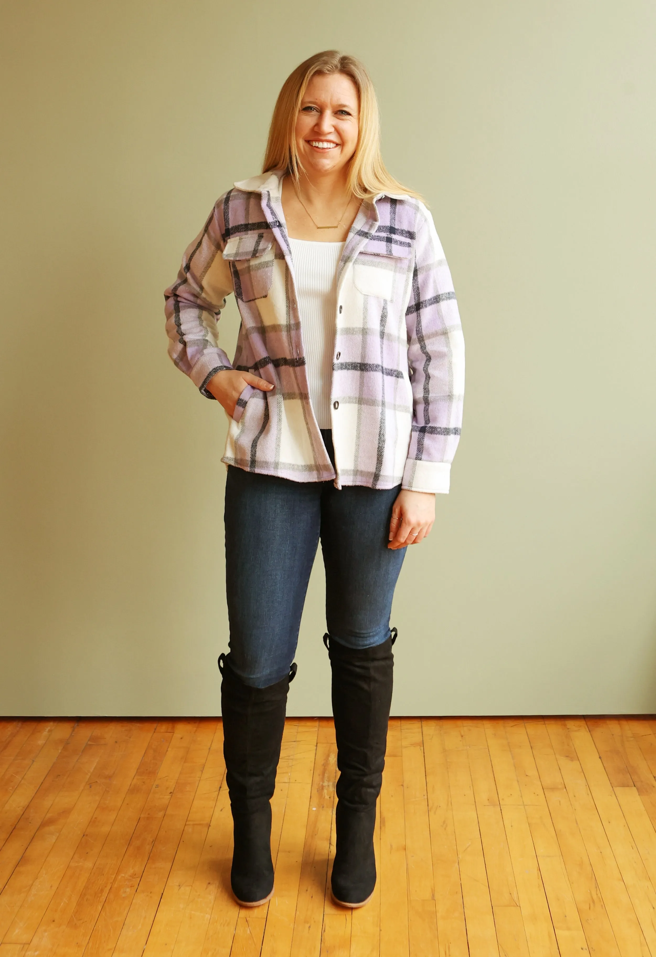 WHISTLER Plaid Shacket