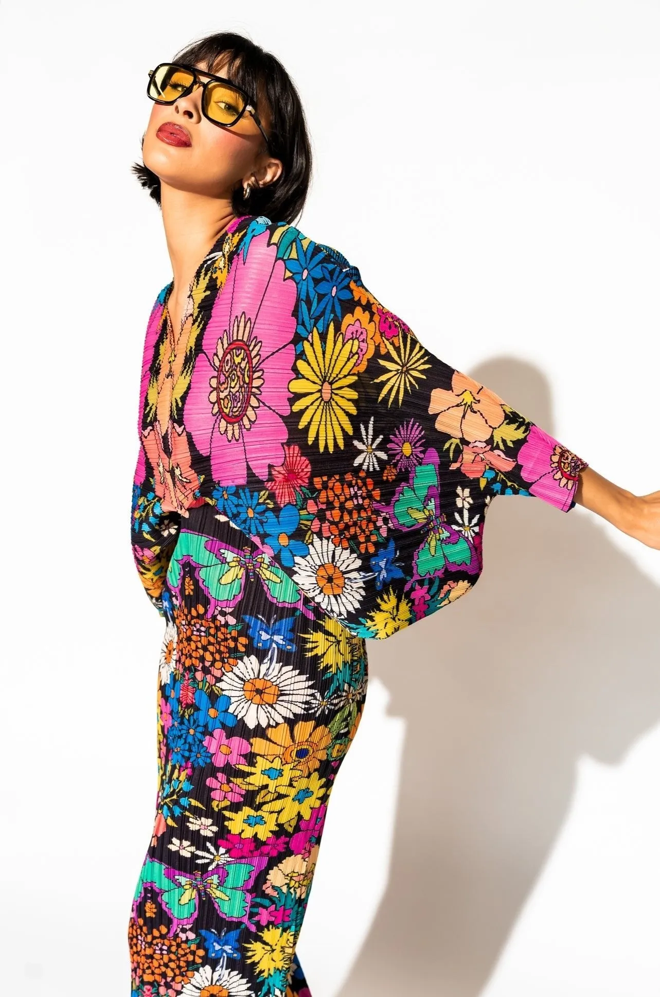 Woman Of The Hour Midi Dress in Flower Power