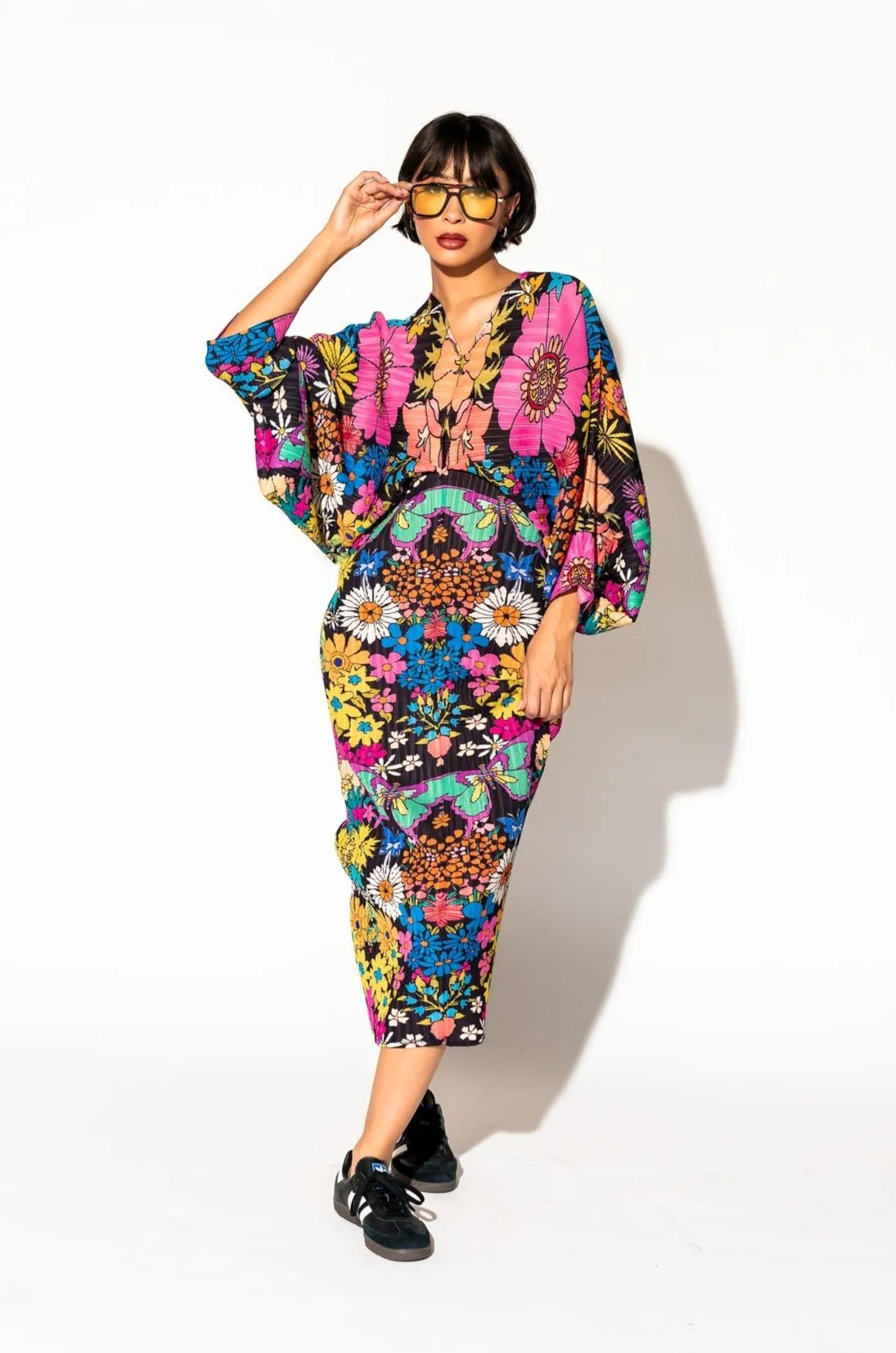 Woman Of The Hour Midi Dress in Flower Power