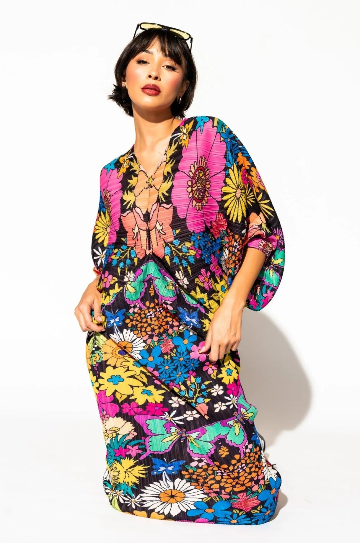 Woman Of The Hour Midi Dress in Flower Power