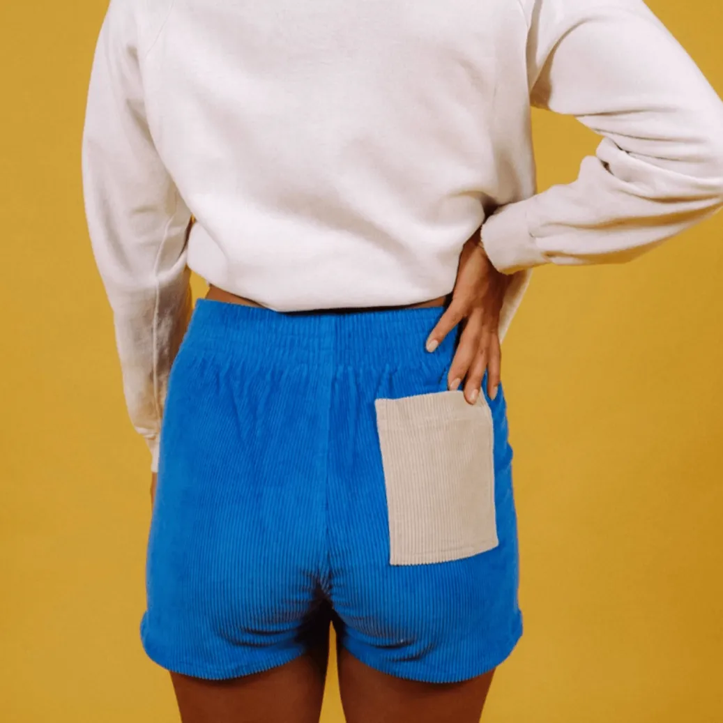 Women's Two-Tone Short - Blue/Sand