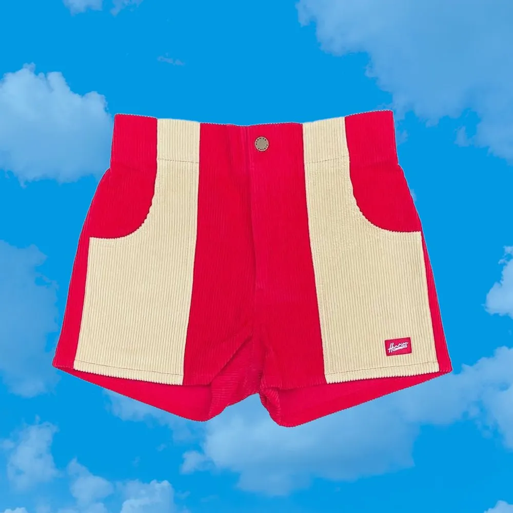 Women's Two-Tone Short - Red/Sand