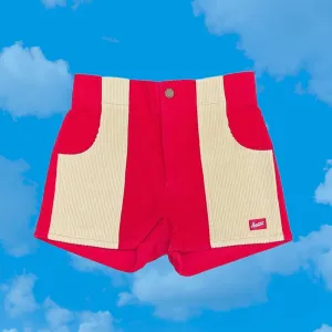 Women's Two-Tone Short - Red/Sand