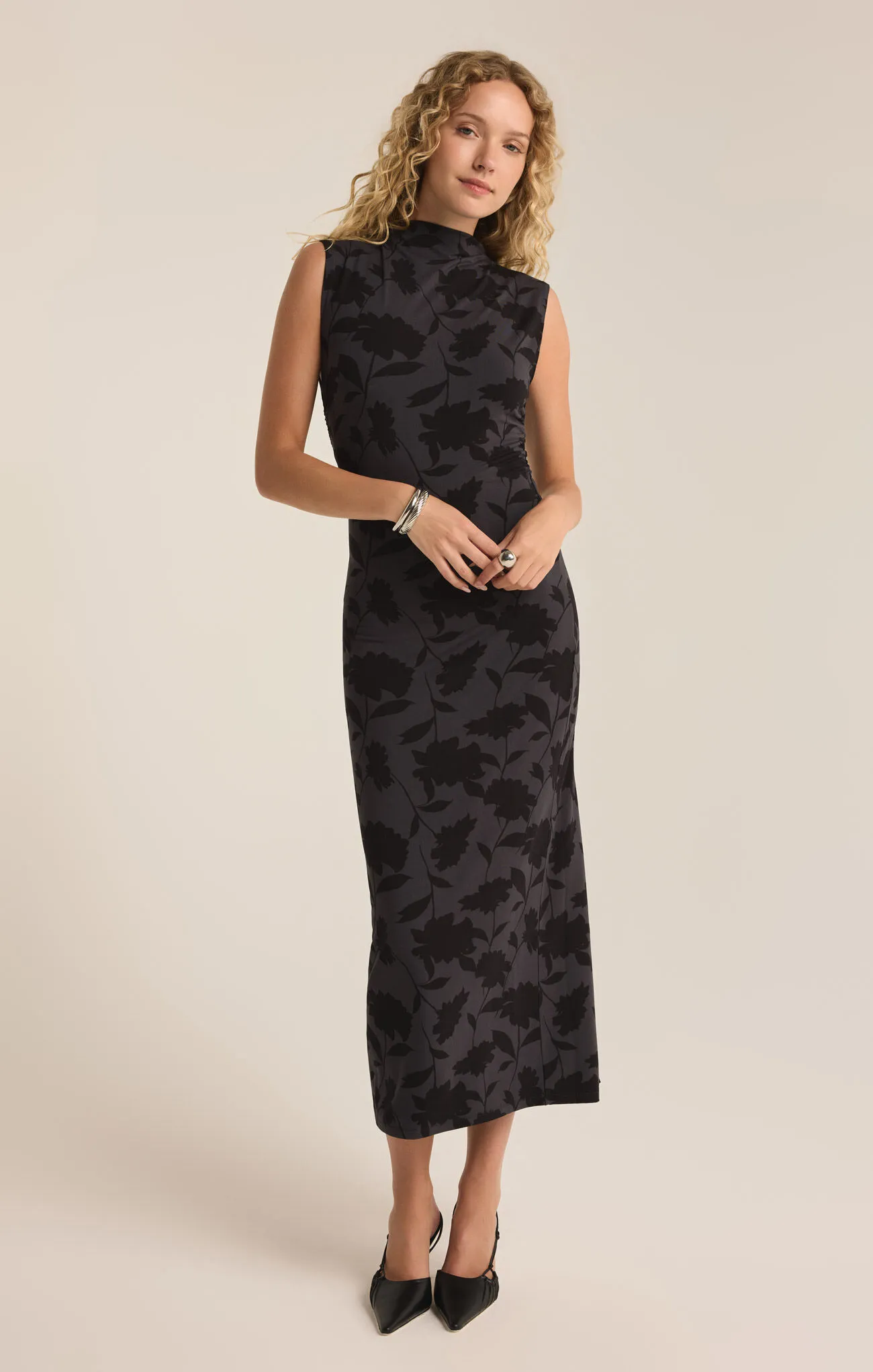 [Z Supply] Tatum Shadow Floral Midi Dress