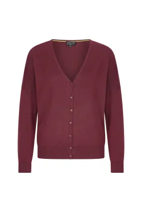 Zilch cardigan V neck wide bordeaux