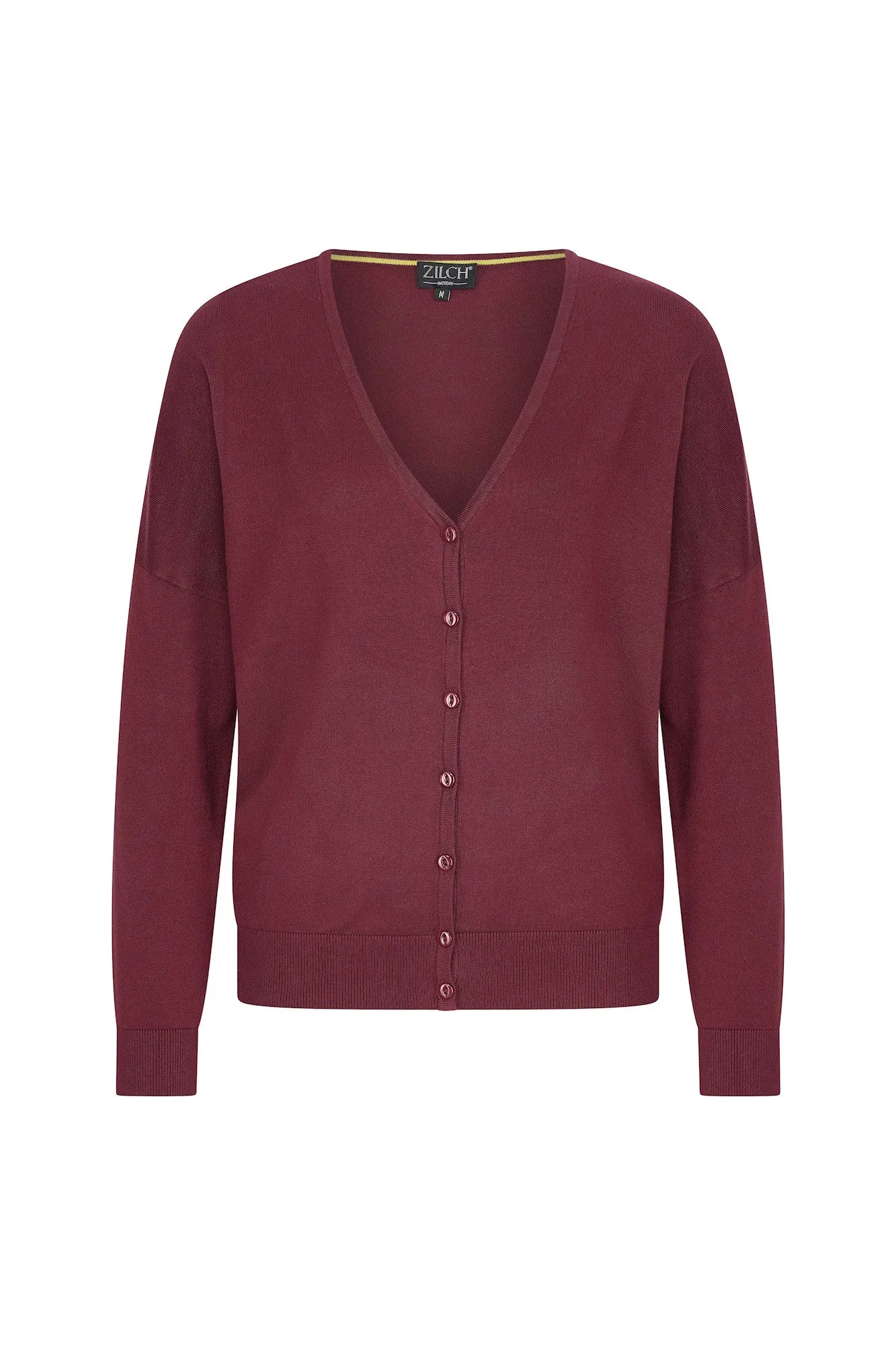 Zilch cardigan V neck wide bordeaux