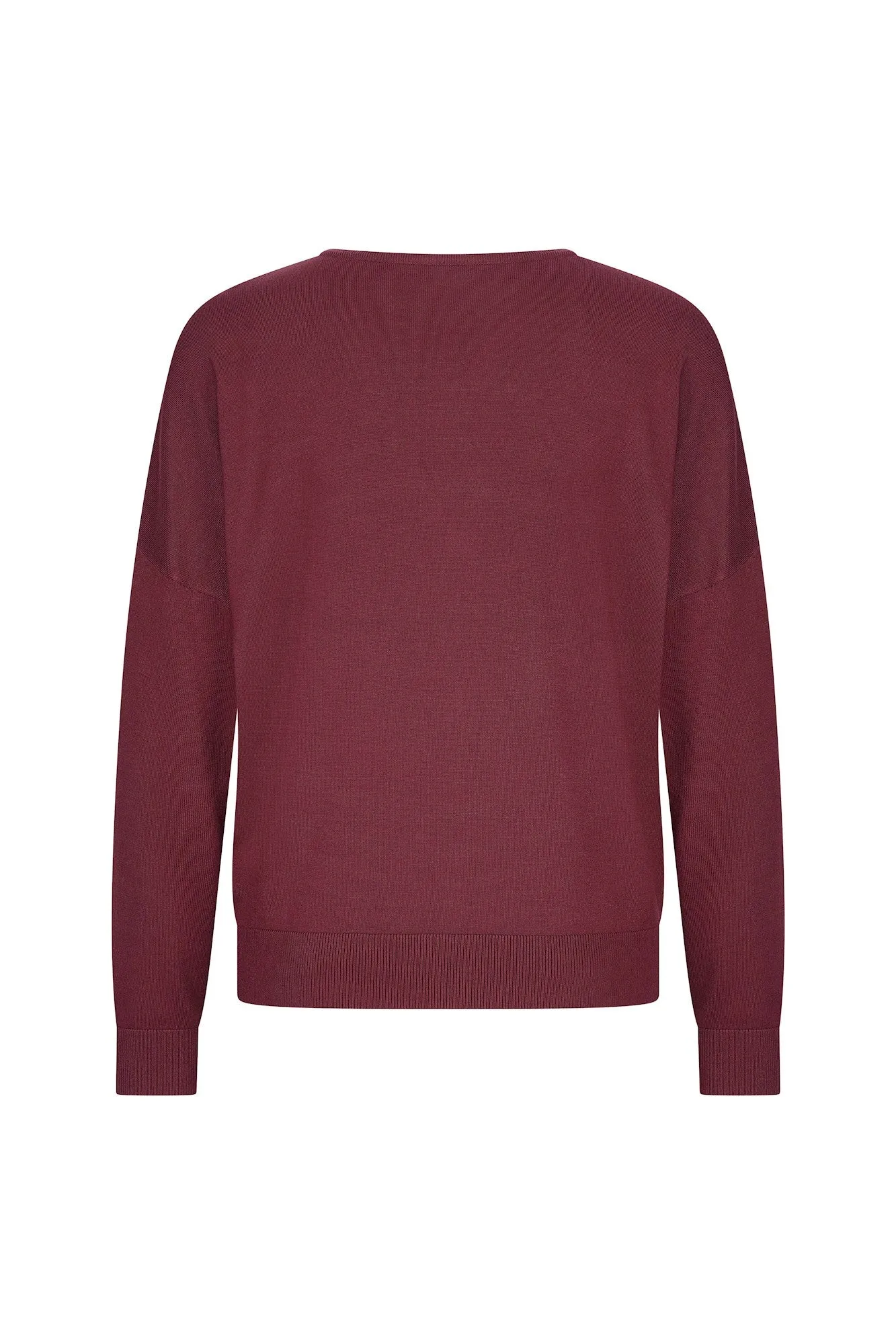 Zilch cardigan V neck wide bordeaux